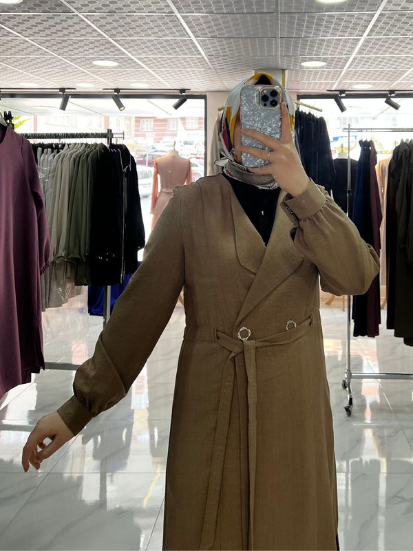 Keten kumaş Bağcıklı Kap