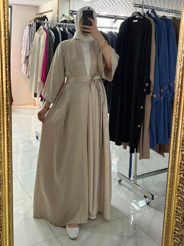 İnci Abaya Etekli Takım